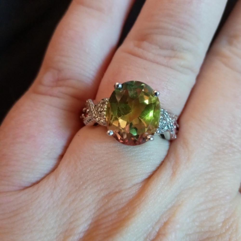 Genuine Rainbow Quartz ring